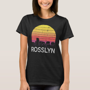 Retro Virginia Rosslyn Skyline Vintage Urban Build T-Shirt