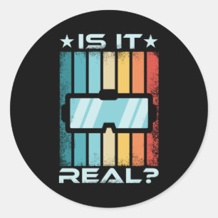 Retro Virtual Reality VR Gaming Gift Classic Round Sticker