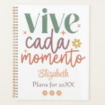 Retro "Vive Cada Momento" Inspirational Quote Planner<br><div class="desc">Retro "Vive Cada Momento" Inspirational Quote Planner for her.</div>