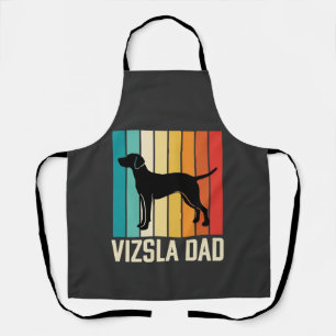 Retro Vizsla Dad Dog Silhouette Apron