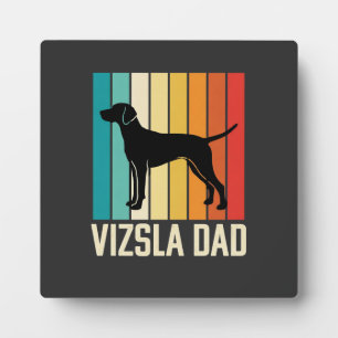 Retro Vizsla Dad Dog Silhouette Plaque