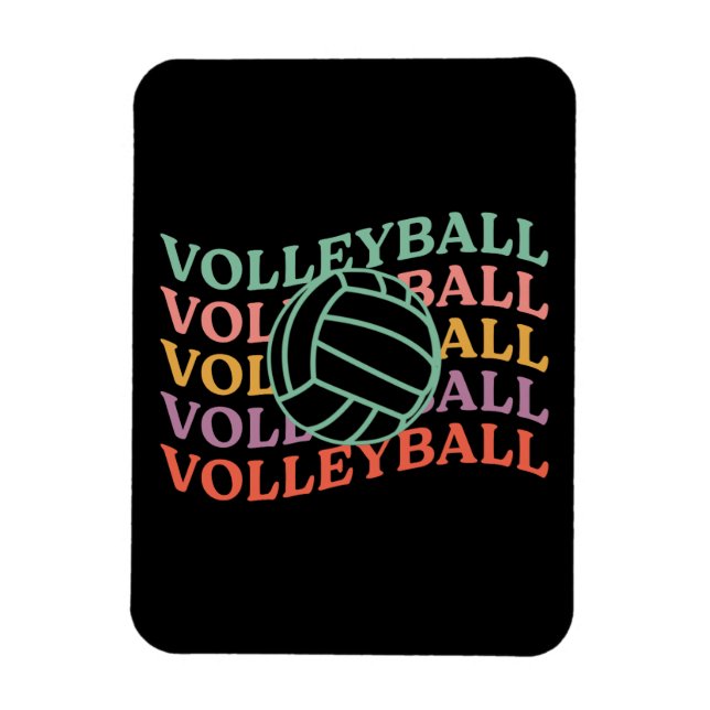 Retro Volleyball Sport Magnet (Vertical)