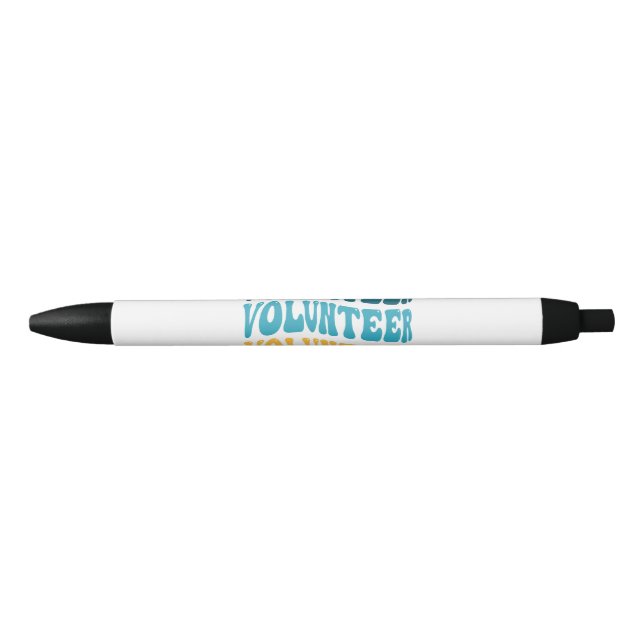 Retro Volunteer Black Ink Pen (Front)