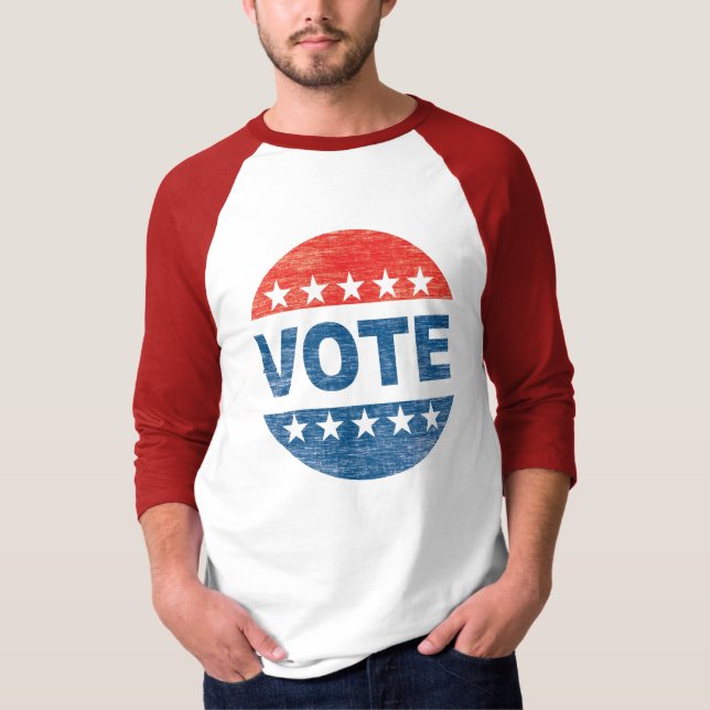 Retro Vote Baseball Shirt (Front)