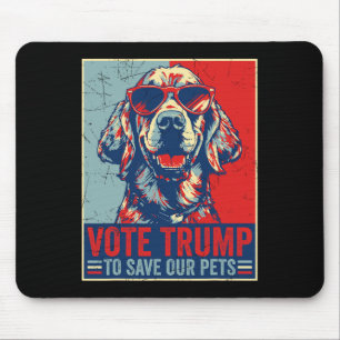 Retro Vote Trump To Save Our Pets Trump Usa Presid Mouse Pad