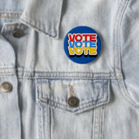 Retro Vote Vote Vote Red, Yellow & Blue Patriotic