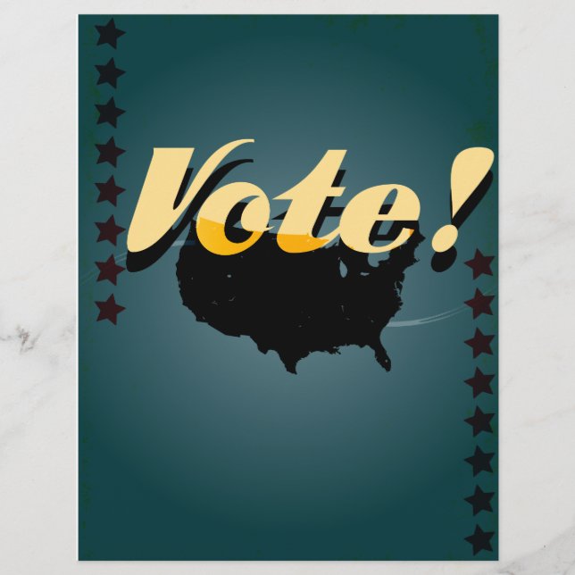retro voting poster flyer (Front)
