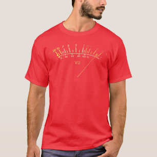 Retro VU Meter HiFi Vintage Stereo Sound Audio Eng T-Shirt