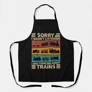 Retro Wagon Train Lover Model Railroad Conductor F Apron