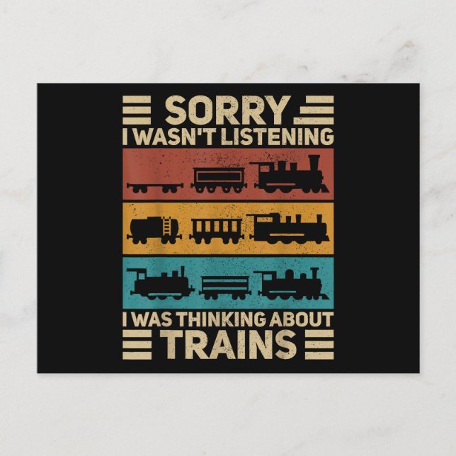 Retro Wagon Train Lover Model Railroad Conductor F Postcard (Front)