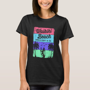 Retro Waikiki Beach Gifts Souvenir Men Women Honol T-Shirt