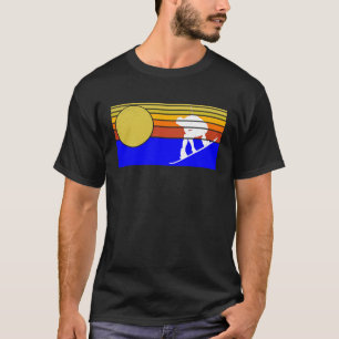 Retro wakeboarder sunset wakeboarding wakeboard T-Shirt
