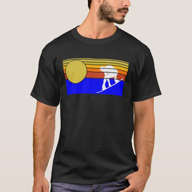 Retro wakeboarder sunset wakeboarding wakeboard T-Shirt (Front)