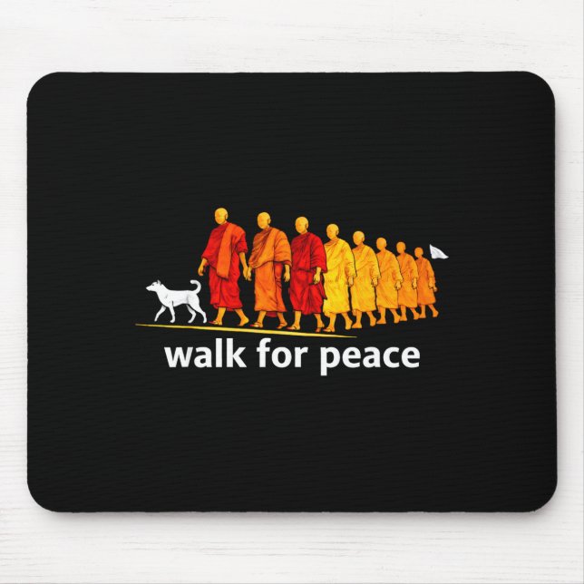 Retro walk for peace  mouse pad (Front)