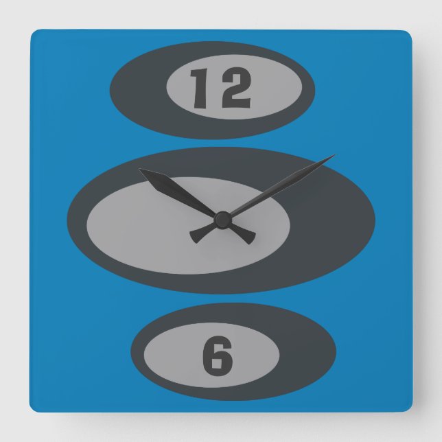 Retro Wall Clock - Changeable Background Color! (Front)