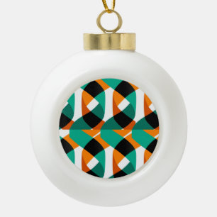 Retro Wallpaper: Vintage Design Ceramic Ball Christmas Ornament