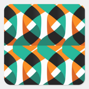 Retro Wallpaper: Vintage Design Square Sticker