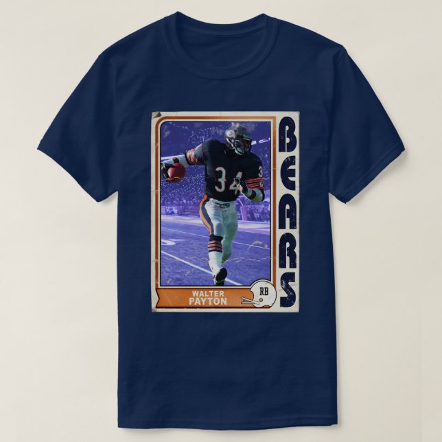 Retro Walter Payton Trading d T-Shirt (Design Front)