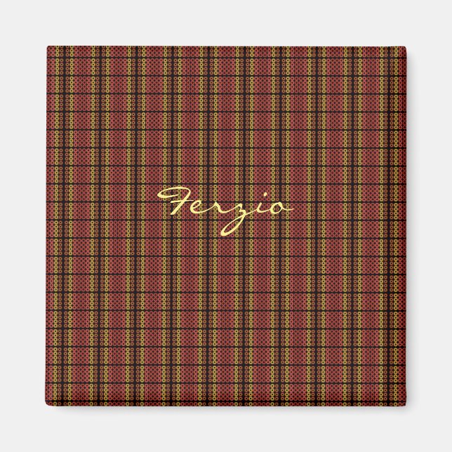 Retro Warm Circles Magnet (Front)