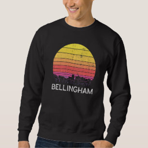 Retro Washington Bellingham Skyline Vintage Urban  Sweatshirt