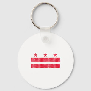 Retro Washington Dc Flag District Of Columbia Souv Key Ring