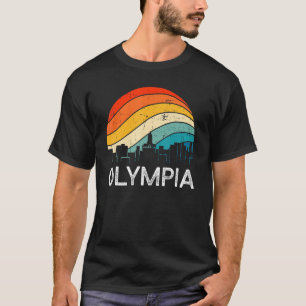 Retro Washington Olympia Skyline Vintage Urban Sky T-Shirt