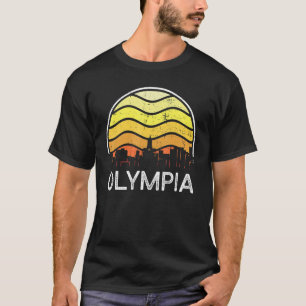 Retro Washington Olympia Visitors Skyline Vintage T-Shirt