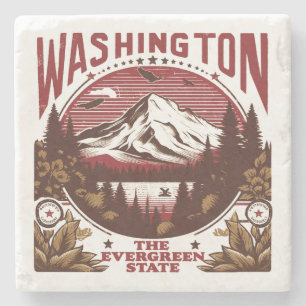 Retro Washington Stone Coaster