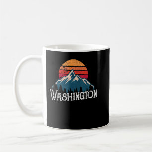 Retro Washington WN Mountains State Outdoor Coffee Mug