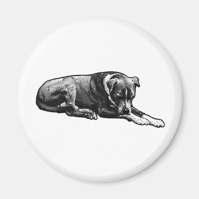 Retro Watch Dog Magnet (Front)