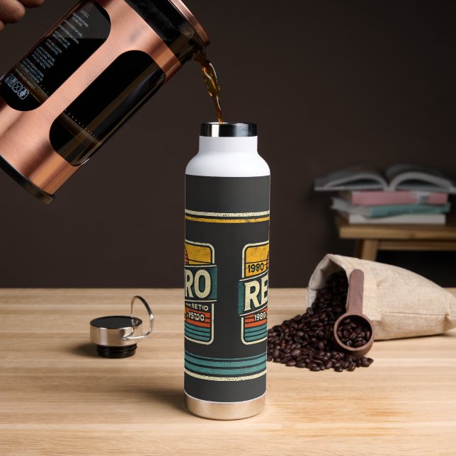RETRO  WATER BOTTLE (Coffee)