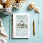 Retro Watercolor Tropical Palm Trees Personalised Planner<br><div class="desc">Bring a touch of tropical bliss into your everyday life with our retro watercolor tropical pPalm trees planner. This stunning planner features a hand-painted watercolor scene of a dreamy island, with swaying palm trees, sparkling ocean waves, and a serene sky – all in a nostalgic, retro style. Personalise your planner...</div>