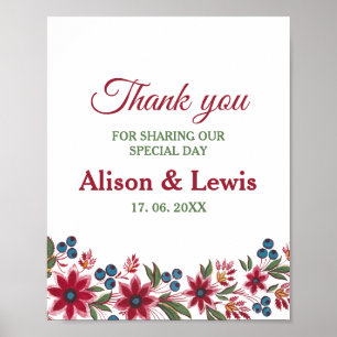 Retro Watercolour Florals Poster