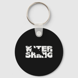 Retro Waterskiing Vintage Water Ski Skiing Sport W Key Ring
