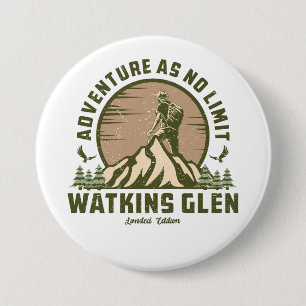 Retro Watkins Glen Hike 7.5 Cm Round Badge