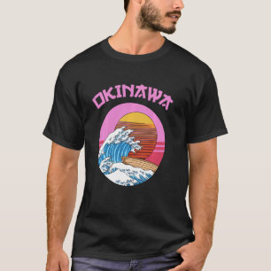 Retro Wave And Sun Okinawa Kanagawa Japan T-Shirt