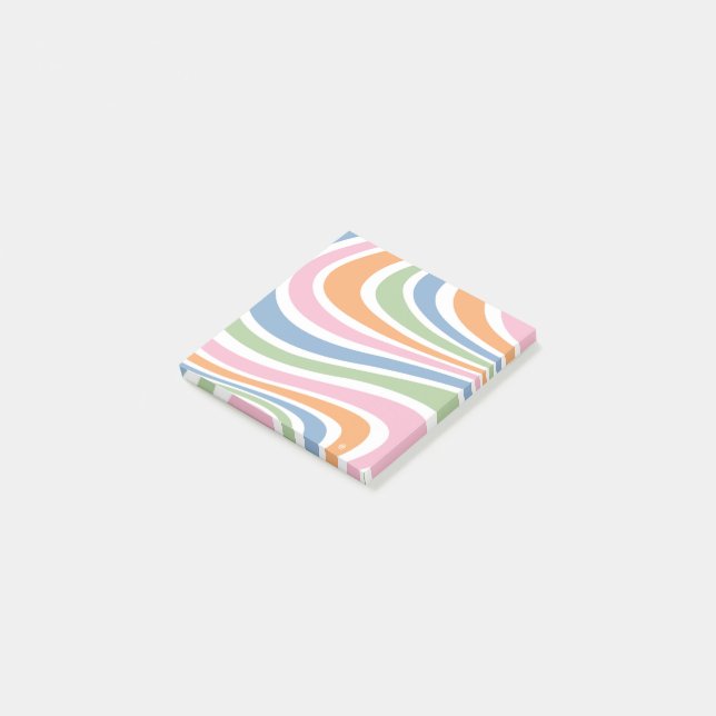 Retro Wave Design Post-it Notes (Angled)