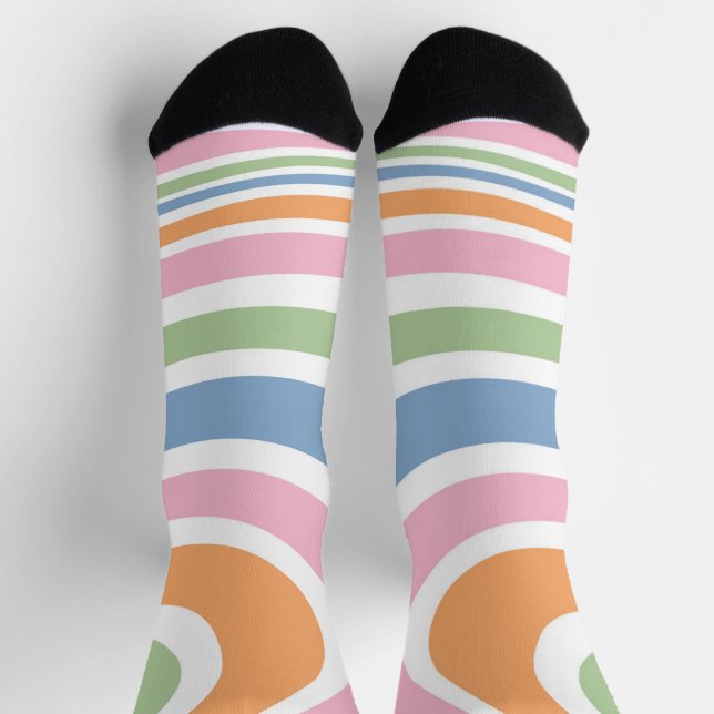 Retro Wave Design Socks (Top)