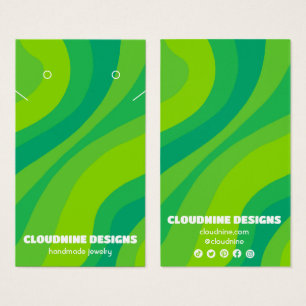 Retro Wave Earring Necklace Jewellery Display Card