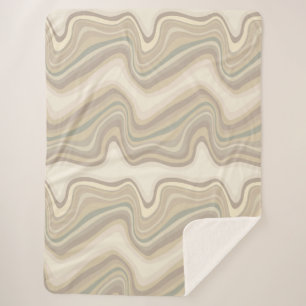 retro wave neutral sherpa blanket