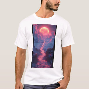 Retro Wave Nostalgia 1980s Sisyphean Skyspace T-Sh T-Shirt