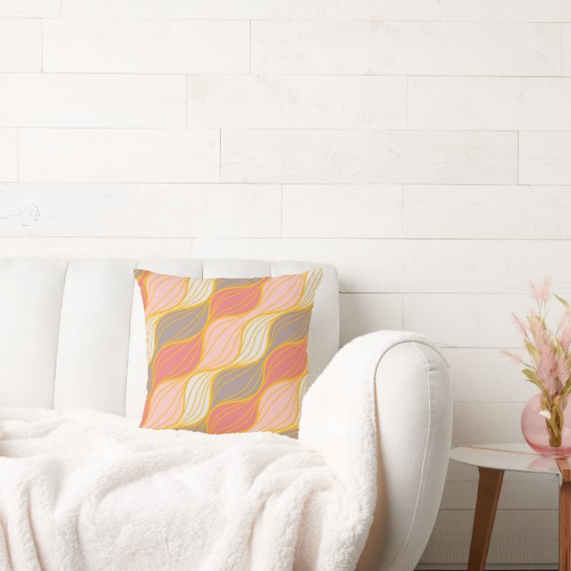 Retro Wave Pattern Pillow (Couch)