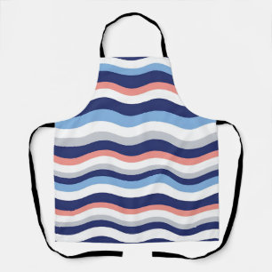 Retro Wave Stripes Pattern Apron