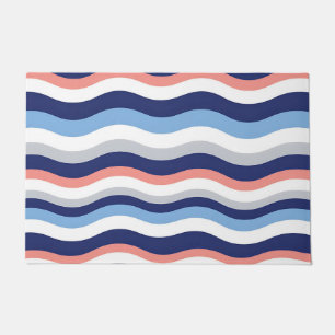Retro Wave Stripes Pattern Doormat