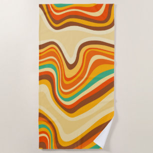 retro wave warm beach towel