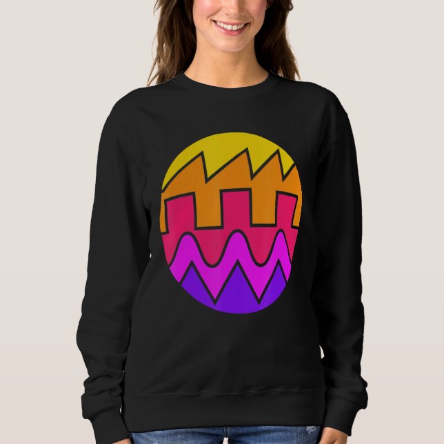 Retro Waveform Synthesizer Sound Wave Electronic M Sweatshirt (Front)