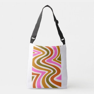 'Retro Waves' Groovy Aesthetic Cross-Body Bag