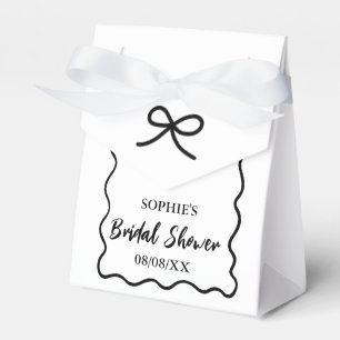 Retro Wavy Border Bridal Shower Favour Box Martini