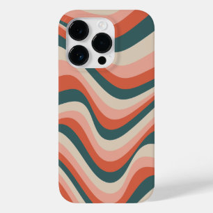 Retro Wavy Colourful Stripe Groovy Pattern Case-Mate iPhone 14 Pro Case