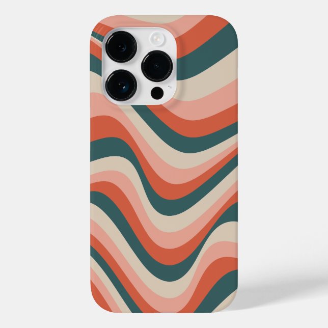 Retro Wavy Colourful Stripe Groovy Pattern Case-Mate iPhone Case (Back)